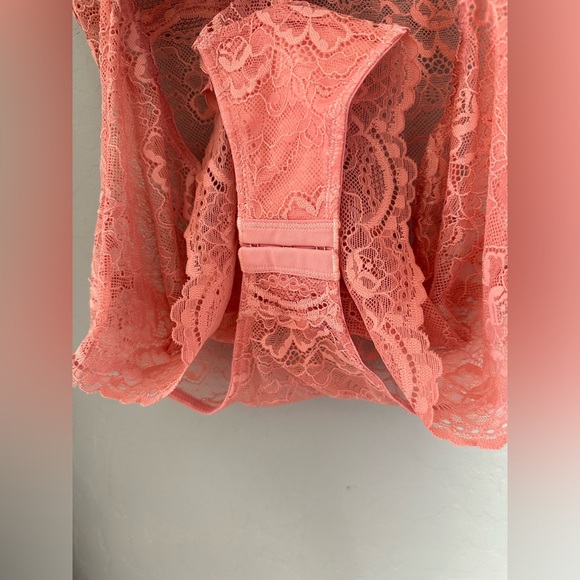 Samantha Chang All Lace Classic Bodysuit in Peachy Pink Size L NWT - Picture 4 of 7